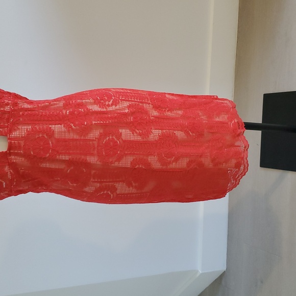 Lulu's women’s Scarlet Lace Overlay Dress fully lined in nude Size XL  NWOT - Picture 5 of 11